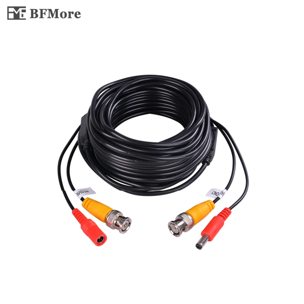 BFMore BNC DC штекер кабеля 5 м/10 м/15 м/20 м/30 м/40 м/50 м CCTV видео выход кабель для AHD TVI CVI