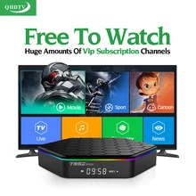 Европа арабский французский IP ТВ 1300 Каналы 4 К фильм T95Zplus Android 6.0 Умные телевизоры коробка QHD ТВ подписки французский турецкий IP Великобритании ТВ коробка
