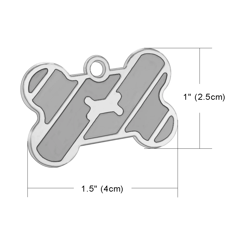 20 шт./лот собака ID тег в форме косточки; для домашних животных Именные Бирки анти-потеря собаки табличка бирка Подвеска для ошейника аксессуары для собак
