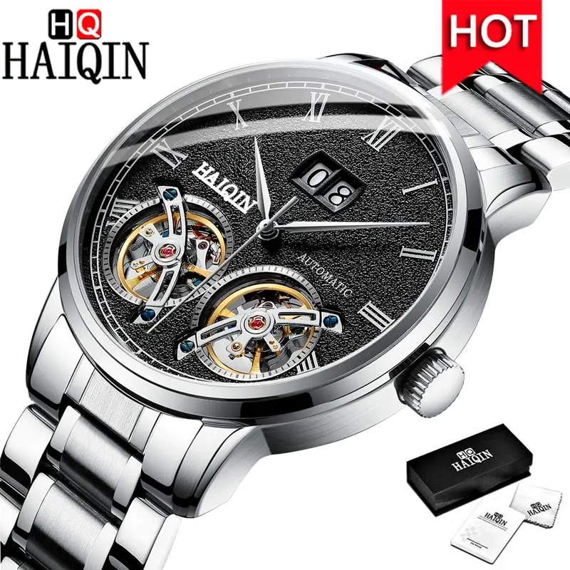 HAIQIN Men's Watches Watch Men 2019 New Luxury Waterproof Fashion/Automatic/Mechanical/Gold/Military/Watch Men Montre Homme 