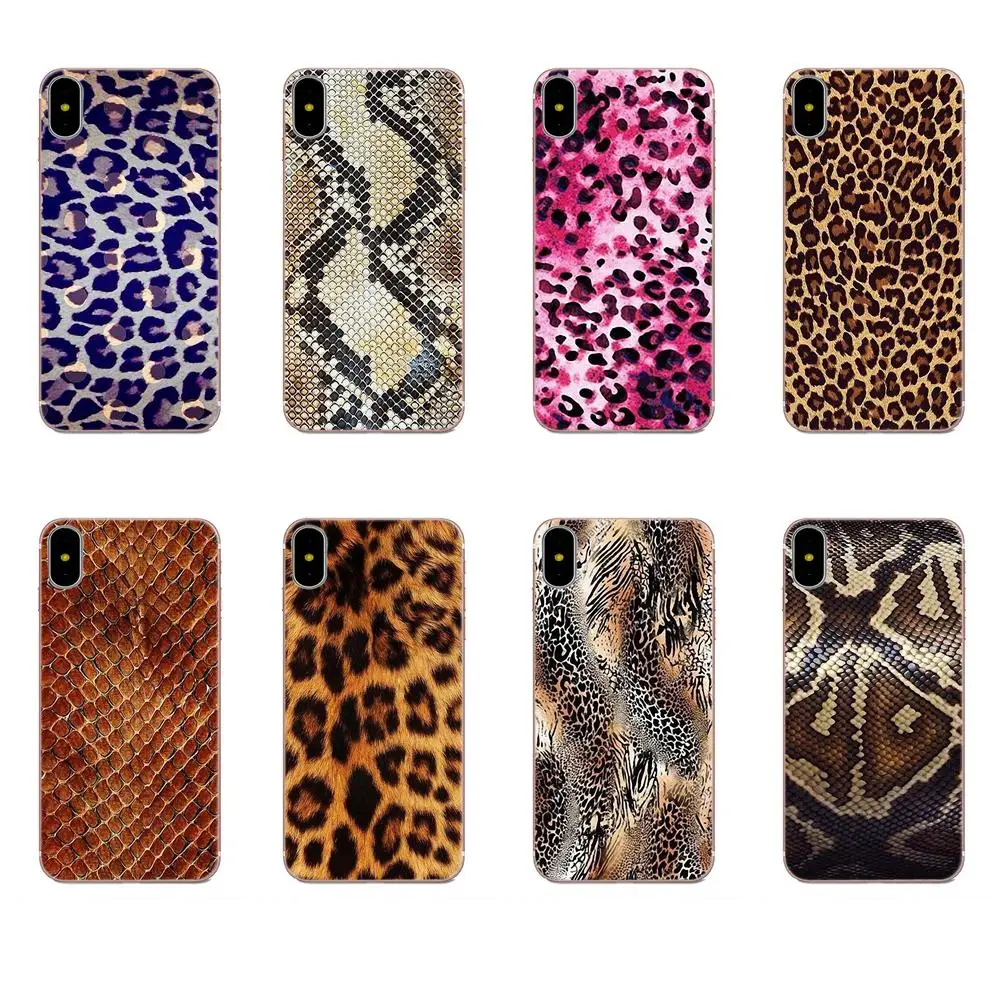 Для Apple iPhone 4 4S 5 5C 5S SE 6 6S 7 8 Plus X XS Max XR ТПУ защитные чехлы для телефонов Леопардовый