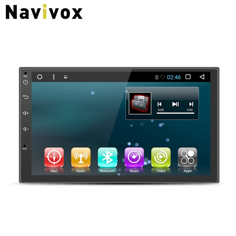 Navivox 7'' Car Multimedia Player 2 din  Android 7.1.1 Quad Core Universal GPS  Radio GPS Stereo Audio Player for nissan no dvd 