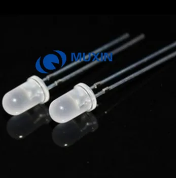 

200pcs 5mm Diffused RGB Rainbow Slow Flashing Flash Red Green Blue LED Leds milky white lens