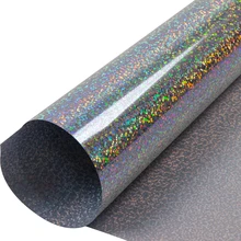 HOHOFILM 50 см x 30 см Серебряный теплопередающий винил железо на термопресс футболка одежда Винил 2" x 12" HTV голографический