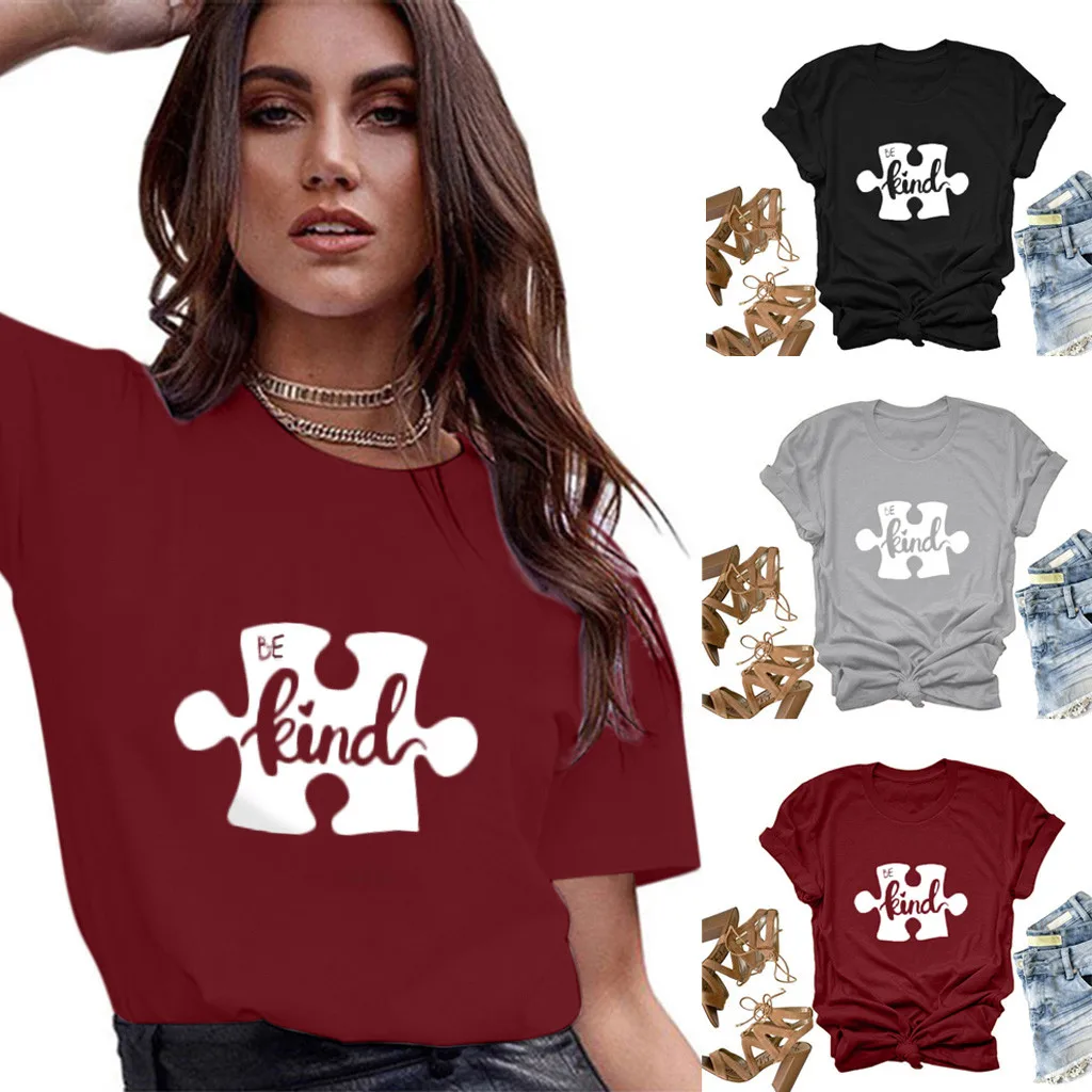 

Women's t-shirt Summer Loose Leisure Print casual Short Sleeve T-shirt Top super mom T-shirts for women O-neck Soft