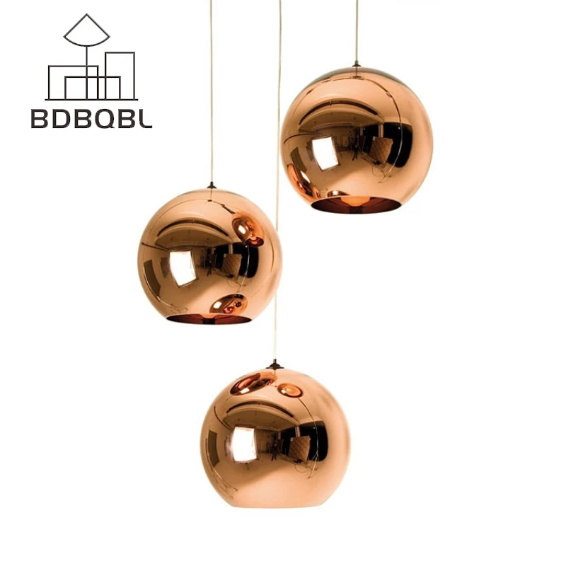 BDBQBL Modern Glass Ball Pendant Lights Globe Lampshade Pendant Lamp Hanging Lamp Light Fixture Lustre De Led Ceiling Luminaire