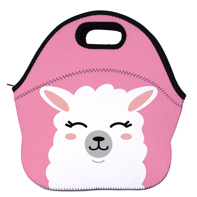 

Neoprene Lunch Bag 3D Printed Unicorn Time Portable For Women Picnic Snack