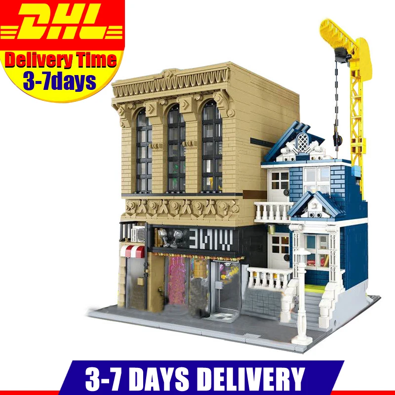 

IN Stock Lepin 15035 2841Pcs Creative Streetsight MOC Series The Bars and Financial Companies Set Building Blocks Bricks Toys
