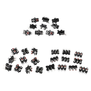 

10 Pcs 2/4/6 Hole RCA Female Pin Jack Stereo Audio Video AV Socket Connector
