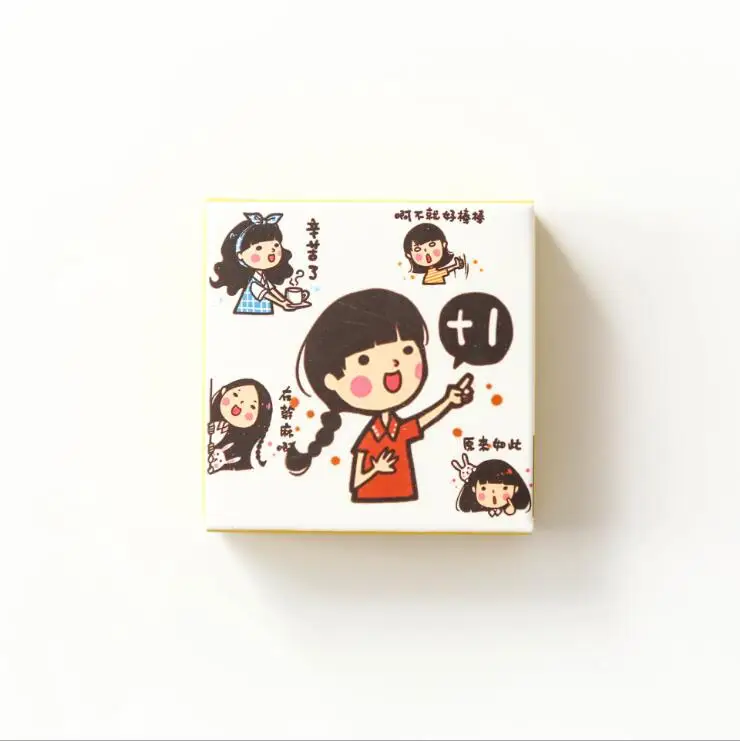 Kawaii повседневные маленькие вещи милые маленькие девочки мультфильм коробка для еды украшения скрапбук канцелярские товары японский дневник наклейки девочка 40 шт - Цвет: A