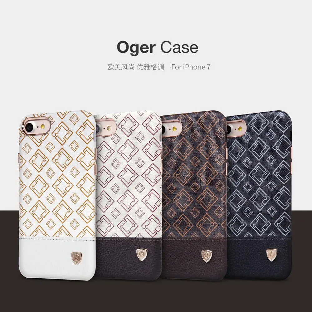 bilder für Ursprünglicher Nillkin Marke Plaid Muster Rückseite Haut Luxus Leder Hartplastik Fall für Apple iPhone 7 iPhone7 4,7 zoll bilder für Ursprünglicher Nillkin Marke Plaid Muster Rückseite Haut Luxus Leder Hartplastik Fall für Apple iPhone 7 iPhone7 4,7 zoll