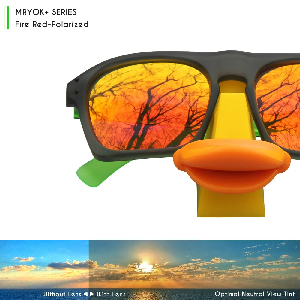 Mryok+ поляризованная сопротивляться морской Сменные линзы для Oakley Солнцезащитные очки с челюстью огненно-красный