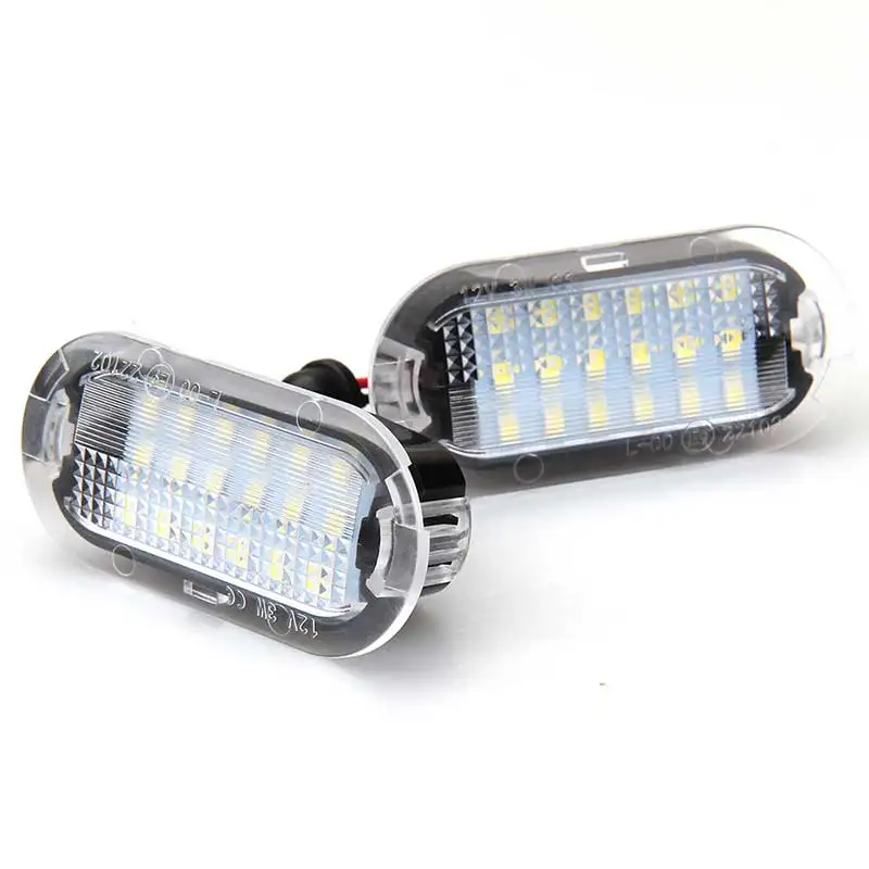 2Pcs 12V LED Number License Plate Light Lamps for Benz GOLF 4 5 6 7 Polo 6R Car License Plate Lights Exterior Accessories - Цвет: VW GOLF4 LED