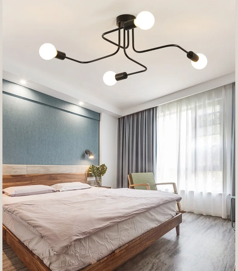 Modern Chandeliers-Vintage Led Ceiling Lights Bedroom Best Lighting Fixtures 