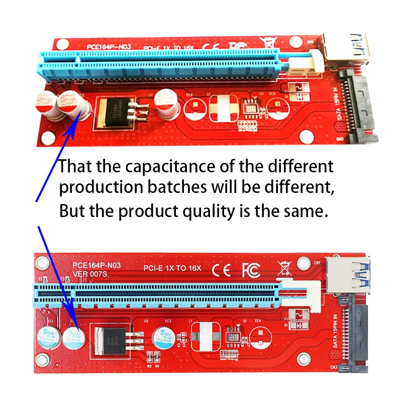 Ver 007 s красный pci e 1X к 16X RI S er Card Extender PCI expre адаптер USB 3.0 кабель/15Pin profe рациональная