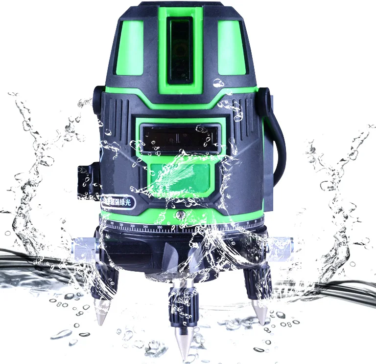 5 Lines 6 point Green laser level meter 360 degree rotary cross laser line level Tilt Function (1)