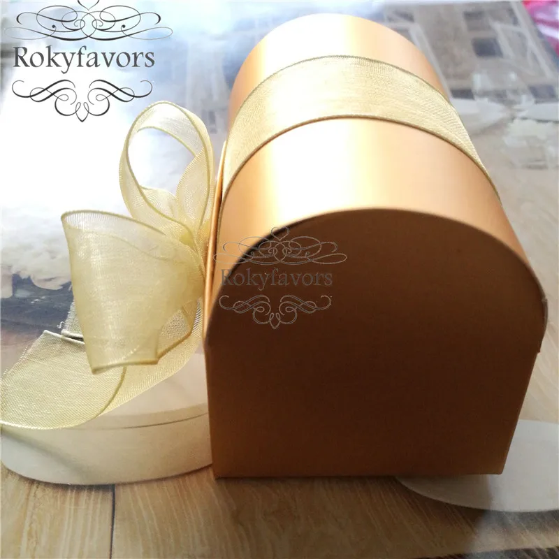 

30PCS GOLD Treasure Candy Boxes Wedding Favors Boxes Sweet Boxes Mailbox Candy Holder Event Package Table Decors