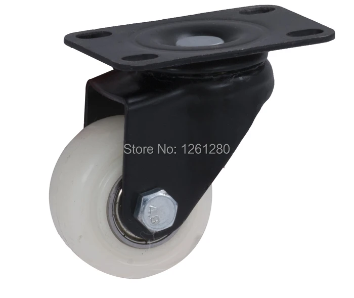 

free shpping caster Universal Flat Top wheel household item furniture hardware caster PP mute chaio caster double bal bearing