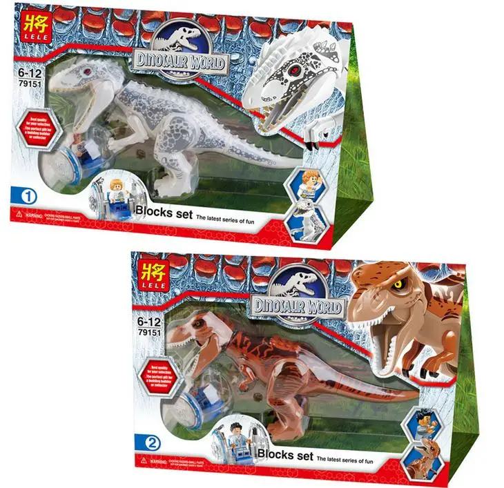 lego jurassic world t rex and indominus rex