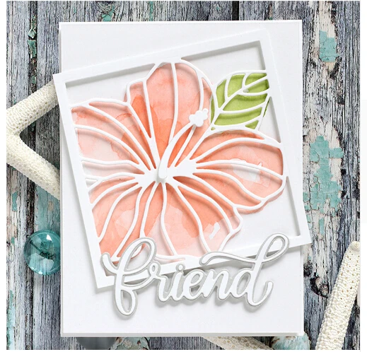 

Hibiscus Flower Metal Skeleton for Die Die Scrapbooking Decorative Stamping Artisans DIY Paper Card Making New 2018