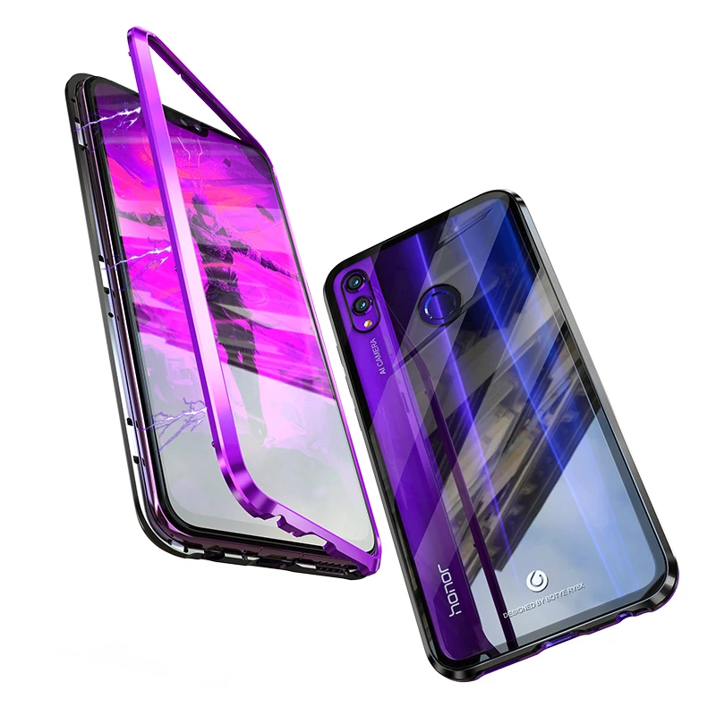 Металлический Чехол Bobyt для Honor 8x прозрачный чехол из закаленного стекла