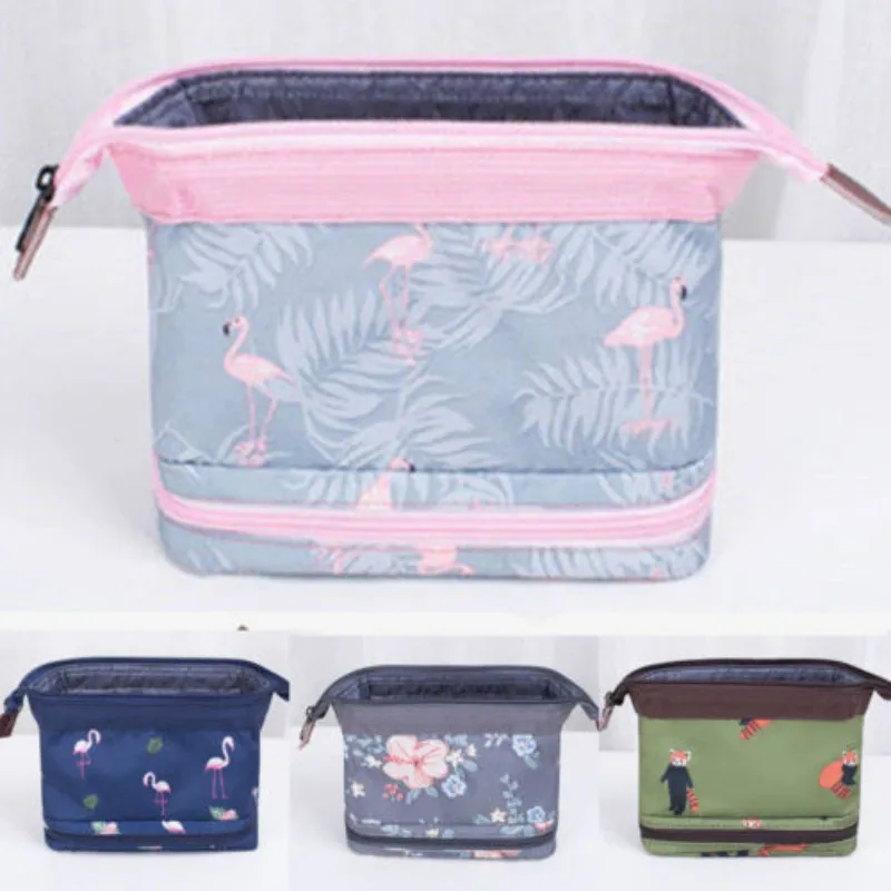 

Vintage Flower Floral Pencil Pen Case Bag Cosmetic Makeup Storage Bag Purse
