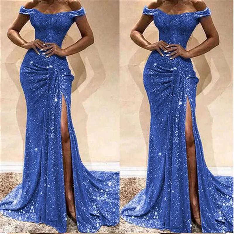 

2019 Woman's Long Dresses 1PC Women Long Dress Party Formal Bridesmaid Wedding Women Ladies Dress Fashion
