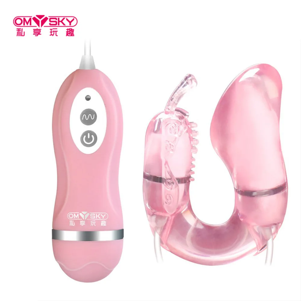 Beste OMYSKY Bedrade Dubbele Vibrerende Eieren 10 Frequentie Zachte TPR Vibrator Vrouwelijke Vaginale Clitoris Massager Anale Plug Speeltjes voor Vrouwen