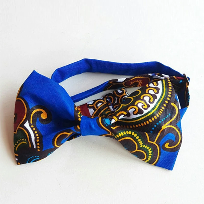  BRW African Wax Print Fabric Bow Tie And Handkerchief Ankara Handmade Suit Accessories African Bown