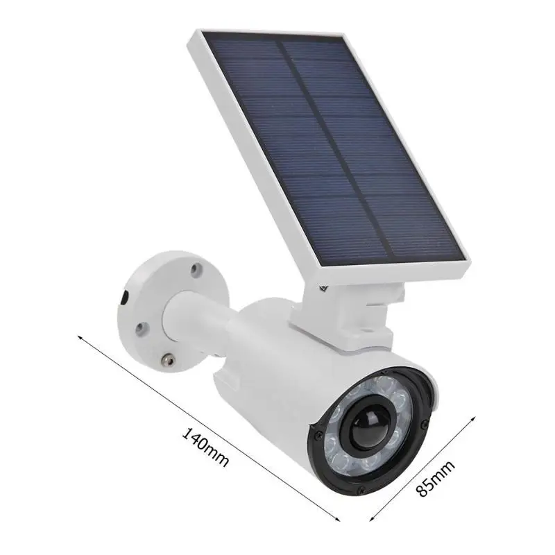 Solar LED Simulation Camera Motion Sensor Wall Lamp Garden Security Light