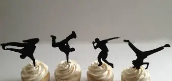 

custom Breakdance birthday cupcake toppers baby shower wedding party cake decoration doughnut food picks