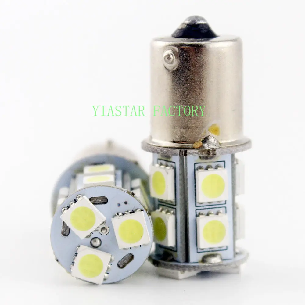Yiastar 1000 шт. X 1156 Ba15s led P21w 13Smd 5050 светодиодный стоп сигнал фонарь поворота