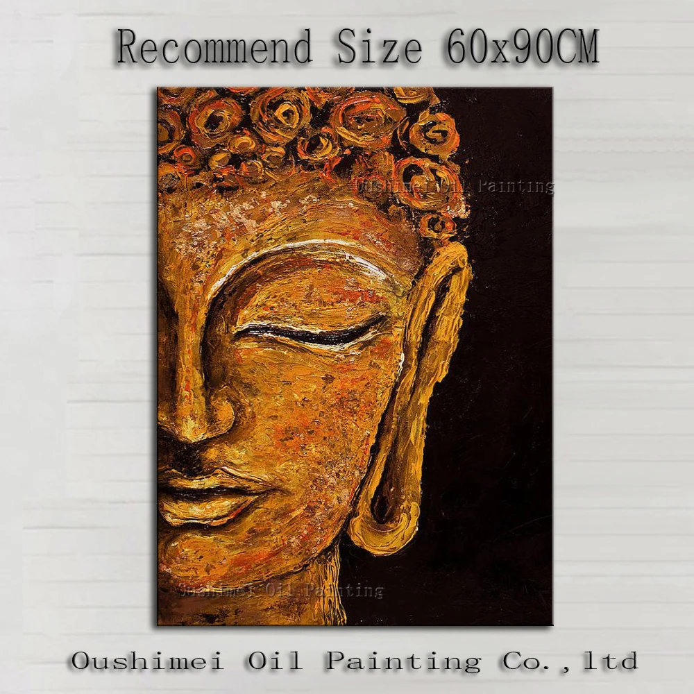 

Free Shipping Factory Directly Supply Handmade Abstract Impression Buddha Oil Painting On Canvas Abstract Buddha Paintings