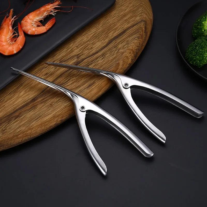 

Shrimp Peeling and Deveining Stainless Steel Seafood Shell Prawn Peeler Shrimp Deveicer Shrimp Cleaner Kitchen Tools