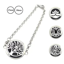 Бесплатно 5 шт. войлочные прокладки за штуку) 25 мм 30 мм магнитный браслет с медальоном эфирные масла из нержавеющей стали медальон для парфюмерии браслеты