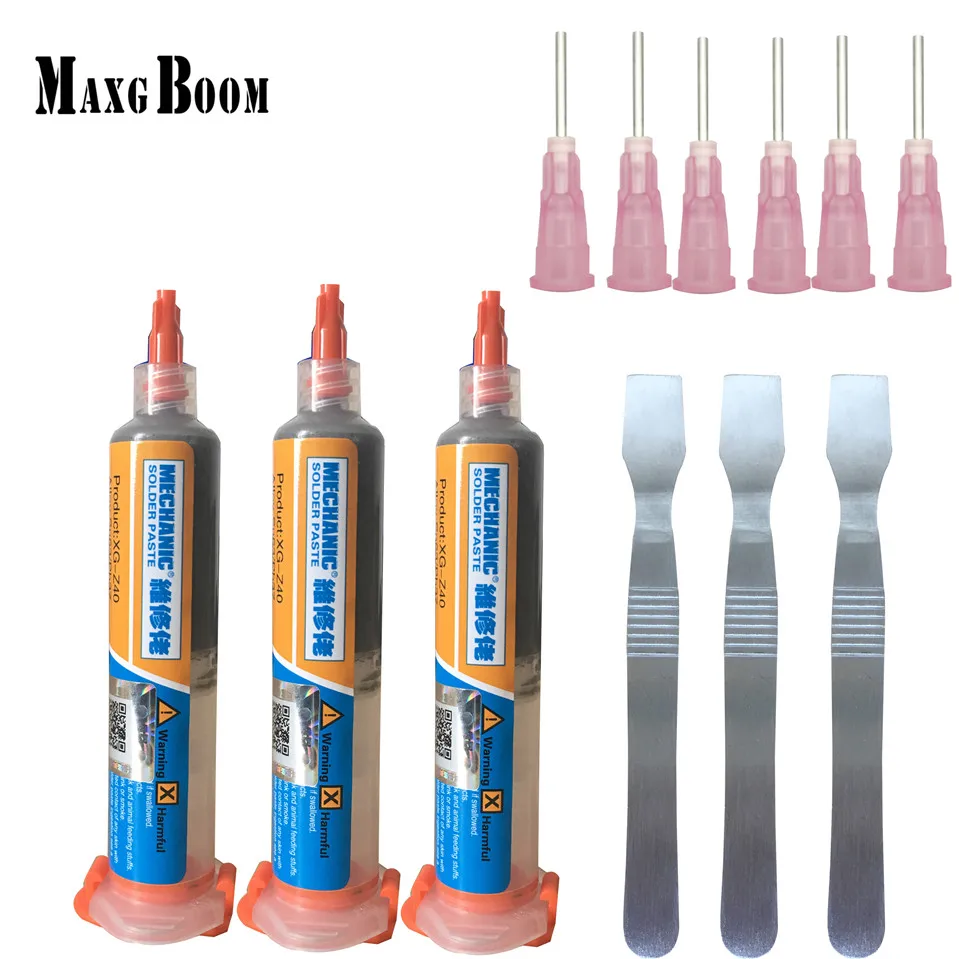 

2018 MECHANIC solder paste tin cream solder flux For Soldering Welding Repair Rework ESD scraper XG-Z40 10cc