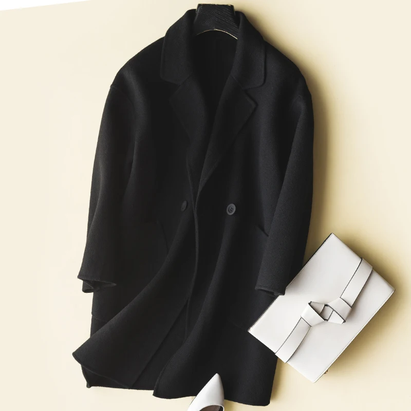 Outwear Manteaux Vestes Naturel camel Laine De Manteau Boutonnage 2019 Black Printemps Lwl1409 Vêtements Tcyeek caramel Et Femmes 100 Automne Pardessus Double qwaR4t5