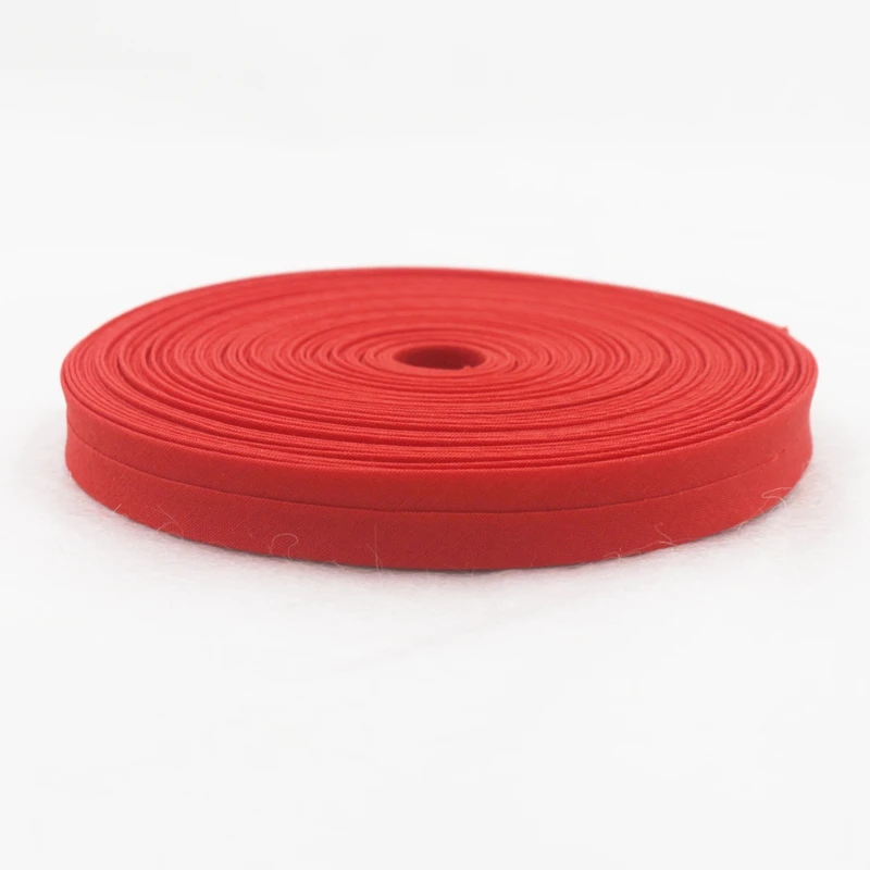 Cotton Polyester Bias Tape 12mm Fold Ribbon Solid Color 18yard/roll DIY Garment Sewing Trimming