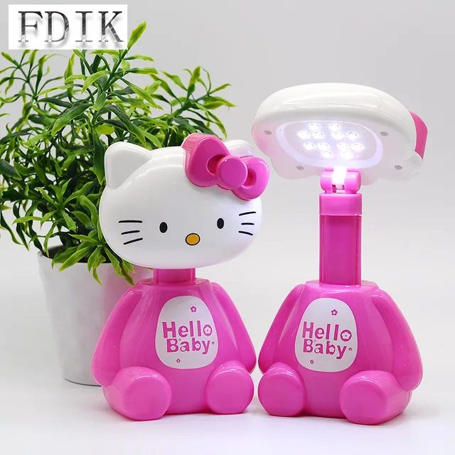 USB Hello Kitty Type LED Desk lamps DC5V 3 5W LED Table lamp Touch