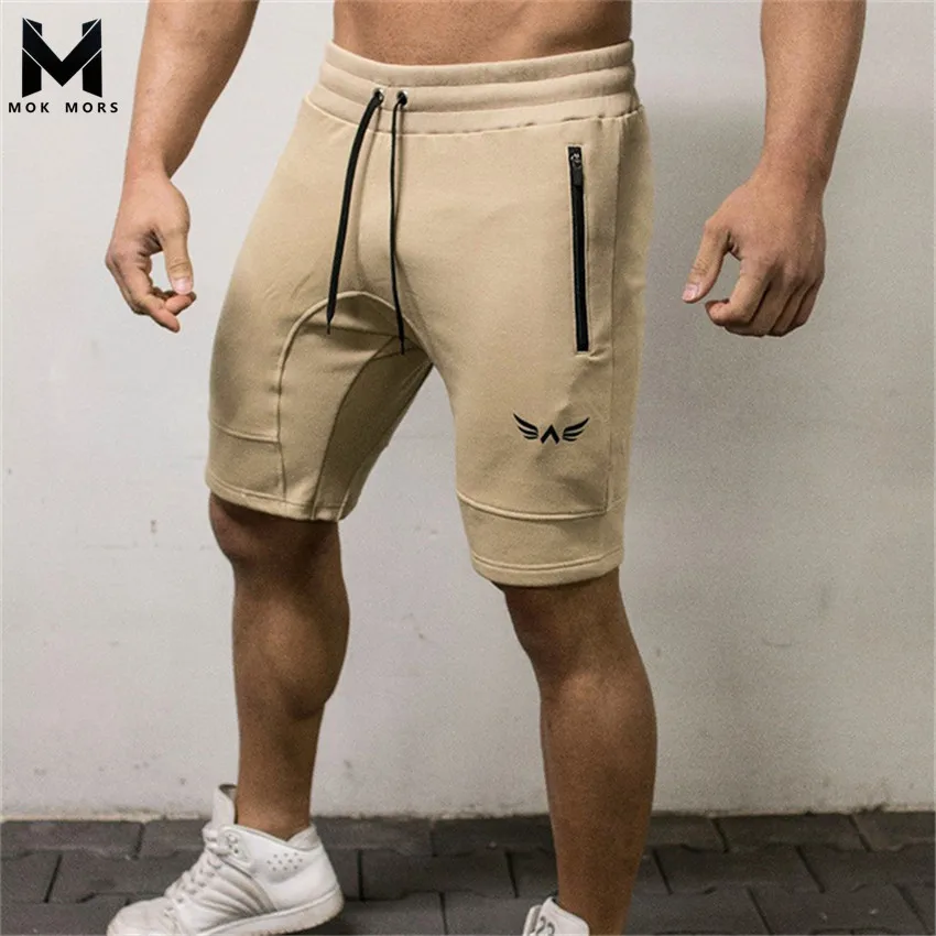 Г. Популярная летняя новая сплошной цвет хлопок карман на молнии шить мужские шорты Мода Повседневная Уличная Jogger спортивной мужчин короткий