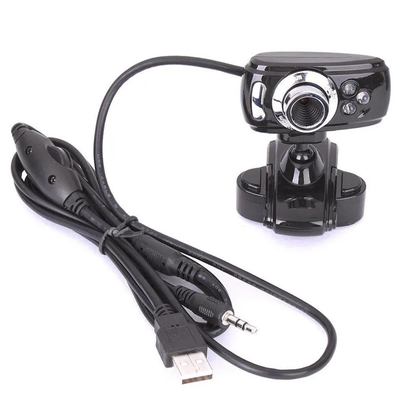 

USB 50M HD Webcam Built-in 3 white LED Web Camera for PC Desktop Computer Laptop USB Video with Mic Windows Camcorders 3B15