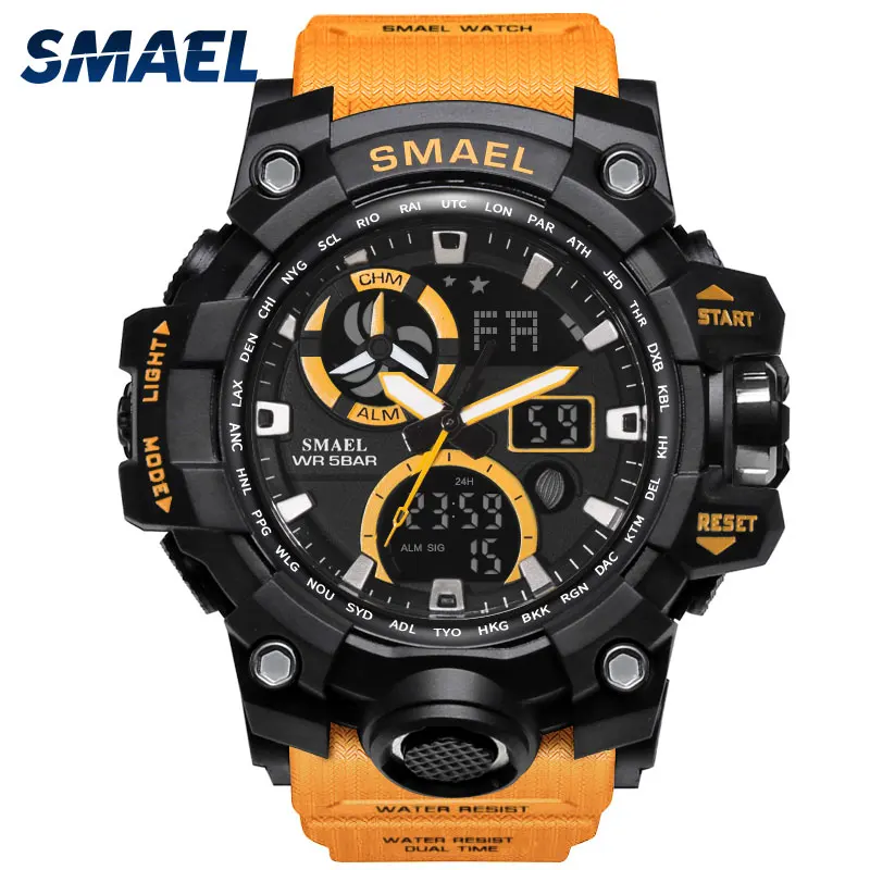 

Men Watches Sport Military SMAEL Watches Men Digital LED relogio masculino Big Men Clock 1545C Waterproof Military Watches Army