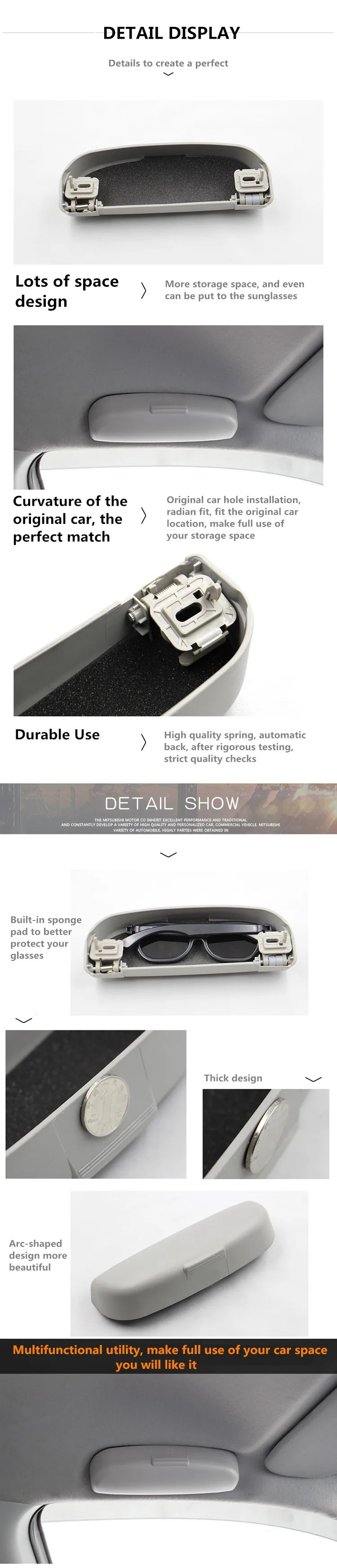 Специальный чехол для автомобильных очков для Mitsubishi Outlander Lancer EX ASX RVR Outlander Sport 2011- аксессуары для стайлинга автомобилей