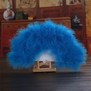 

1 PCS 9 Colors Beautiful Soft Fluffy Feather Fan for Dance Props Colorful Wedding Party Hand Fancy Costume Dance Feather Fan