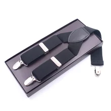 JIERKU подтяжки мужские подтяжки кожаные 3 зажимы на подтяжках модные подтяжки для девочек брюки ремень 2,5*120 см