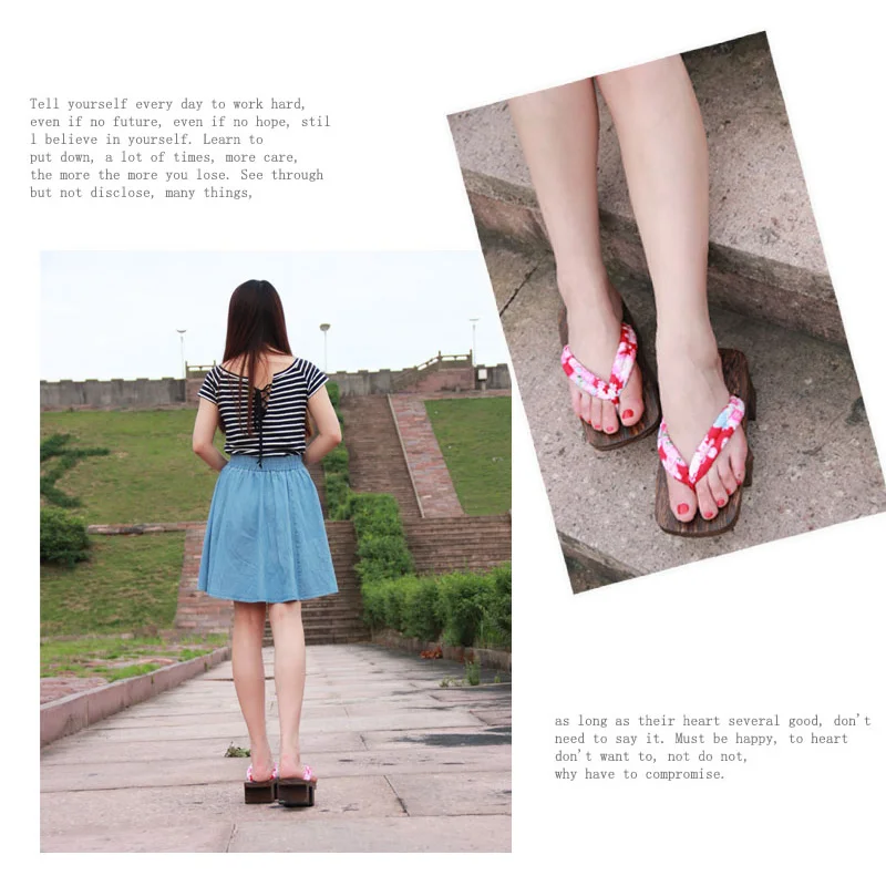Cosword High Heel Bite Clogs Japanese Geta Clogs Wooden Paulownia Female Slippers Anime Cosplay Shoes With Socks For Summer (8)