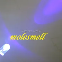 1000 шт 5 мм Ультра яркий фиолетовый светодиодный+ Быстрая 5 мм светоизлучающий диод 5 мм Прозрачная Круглая фиолетовый/УФ светодиодный