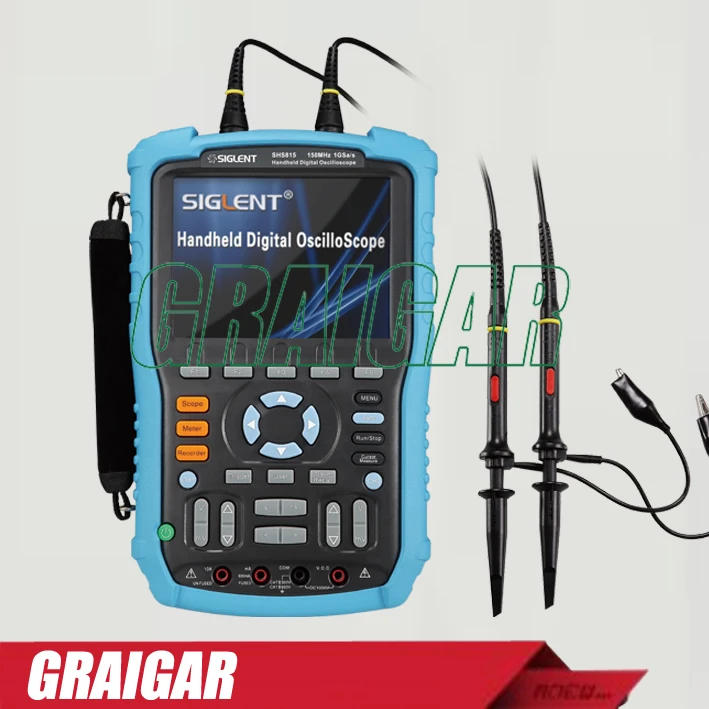 

SHS815 Handheld 150MHz 1GSa/s 2 Channels Oscilloscope 2M Memory Depth & Multimeter 2 in1 USB 5000mAh Lithium Battery