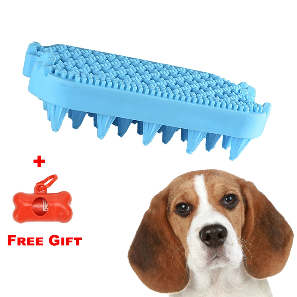

Dog Bath Brush Comb Silicone Massaging Pet Hair Remover Brush Long Hair Grooming Clean Pet Shower Rubber For Small Large Dog