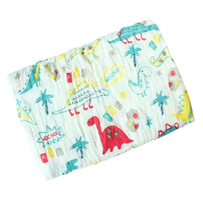 

Baby Blanket Breathable Muslin Wrap 120*120cm Newborn Cotton Bamboo Fiber Baby Swaddle Multifunctional Muslin Bedding